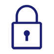 Security represented by lock illustration.