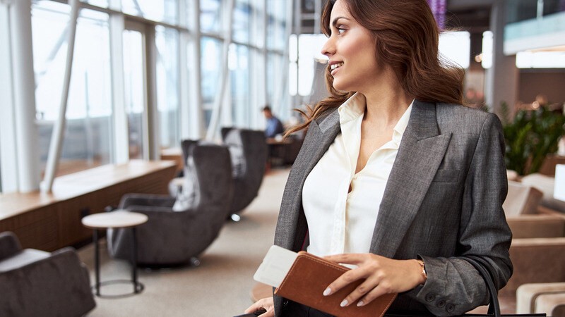 woman in airport